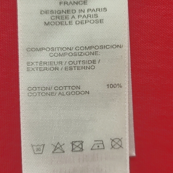 Jacadi- Paris Fancy Red Longsleeves Top for a Girl Size 8A. - Picture 5 of 6